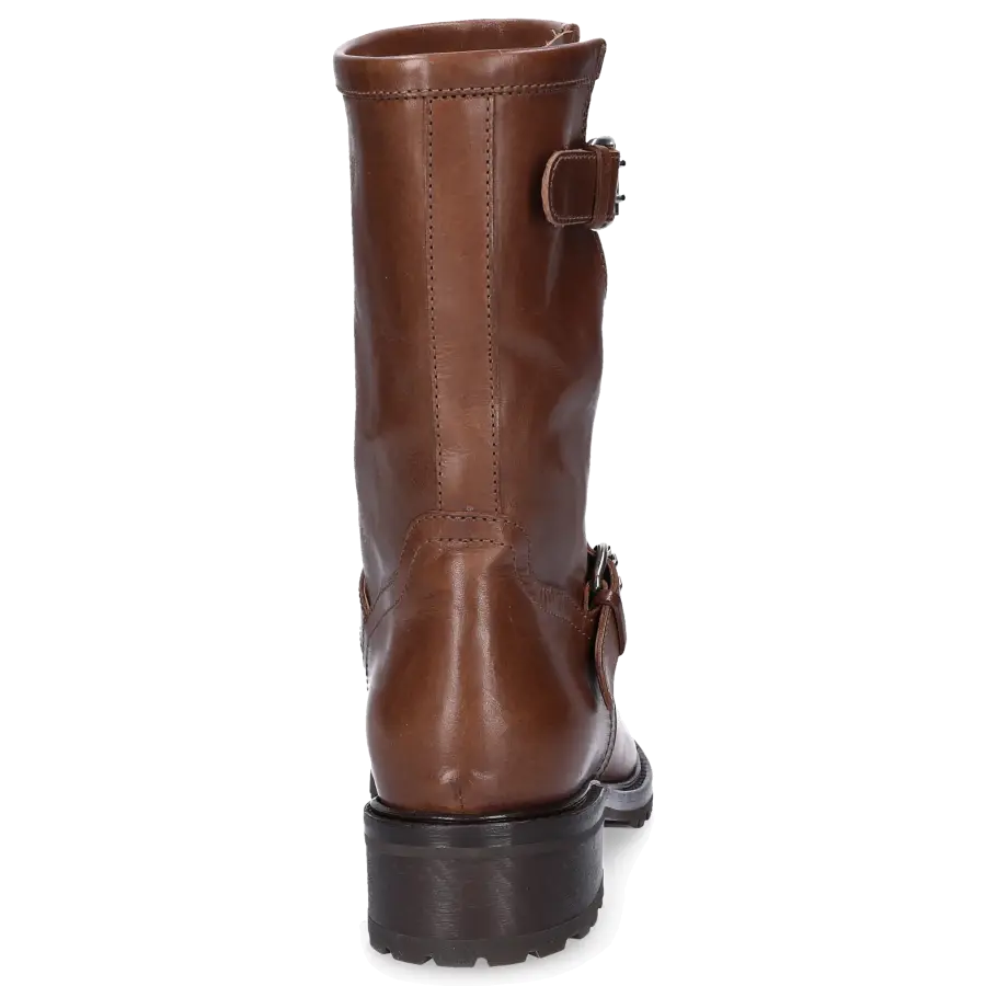 Unützer - Stiefel Kalbsleder Zierschnalle braun - grau