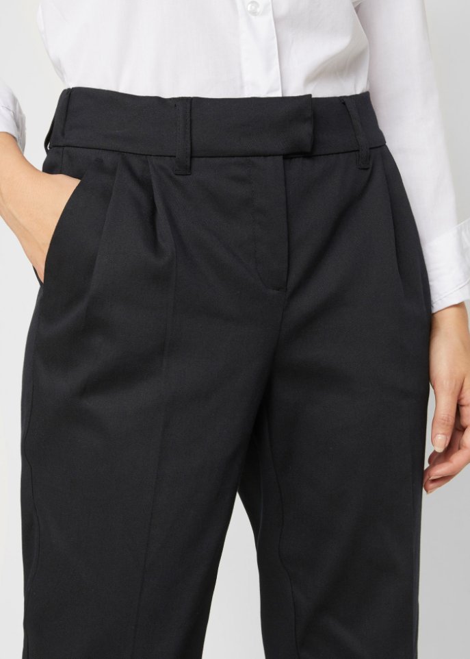 Baumwoll-Bundfaltenhose