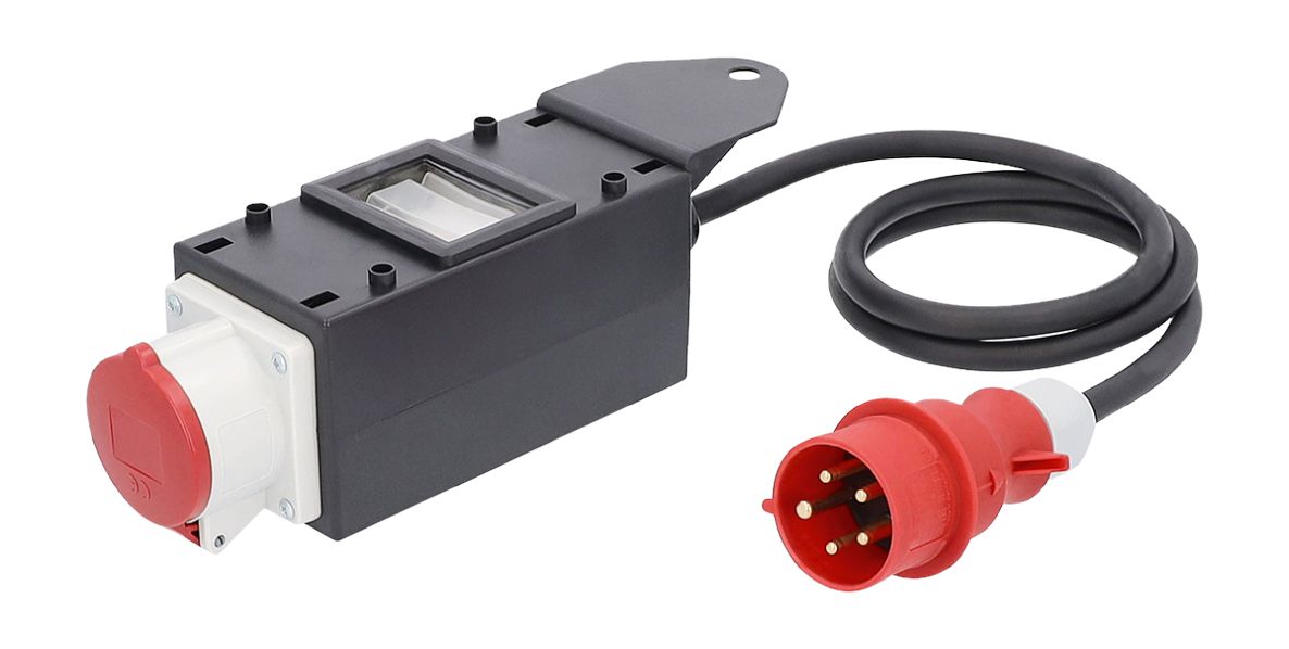 Schwabe 60704 Adaptor CEE MIXO 400V/32A IP44 Cablu metalic SPREE cu 5 pini H07RN-F 5G2.5 1,5m