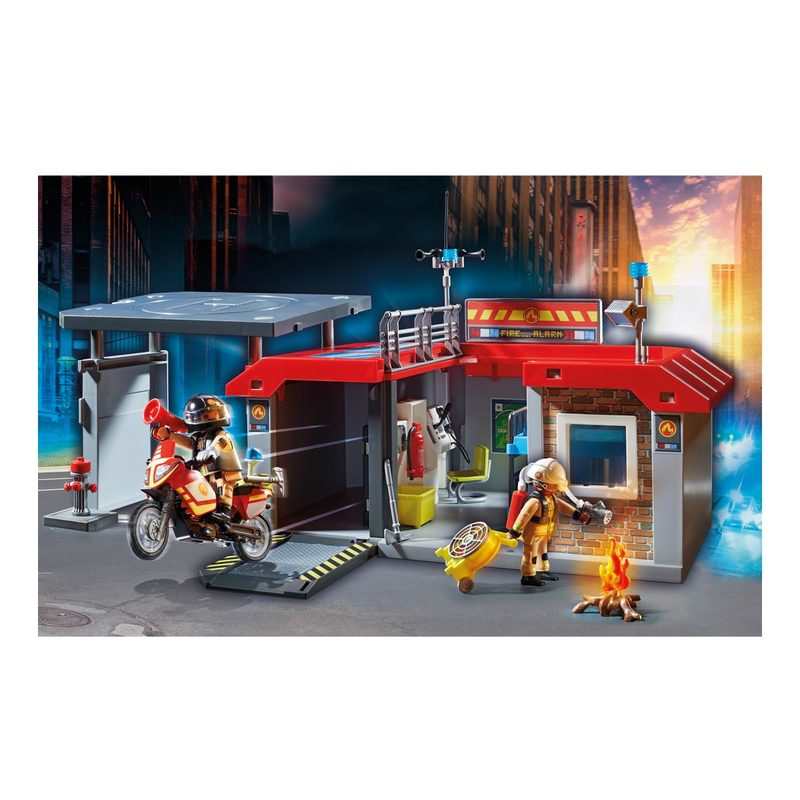 71193 Caserne de pompiers transportable Playmobil City Action