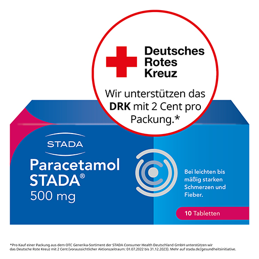 PARACETAMOL STADA 500 mg Tabletten  10 St  Tabletten