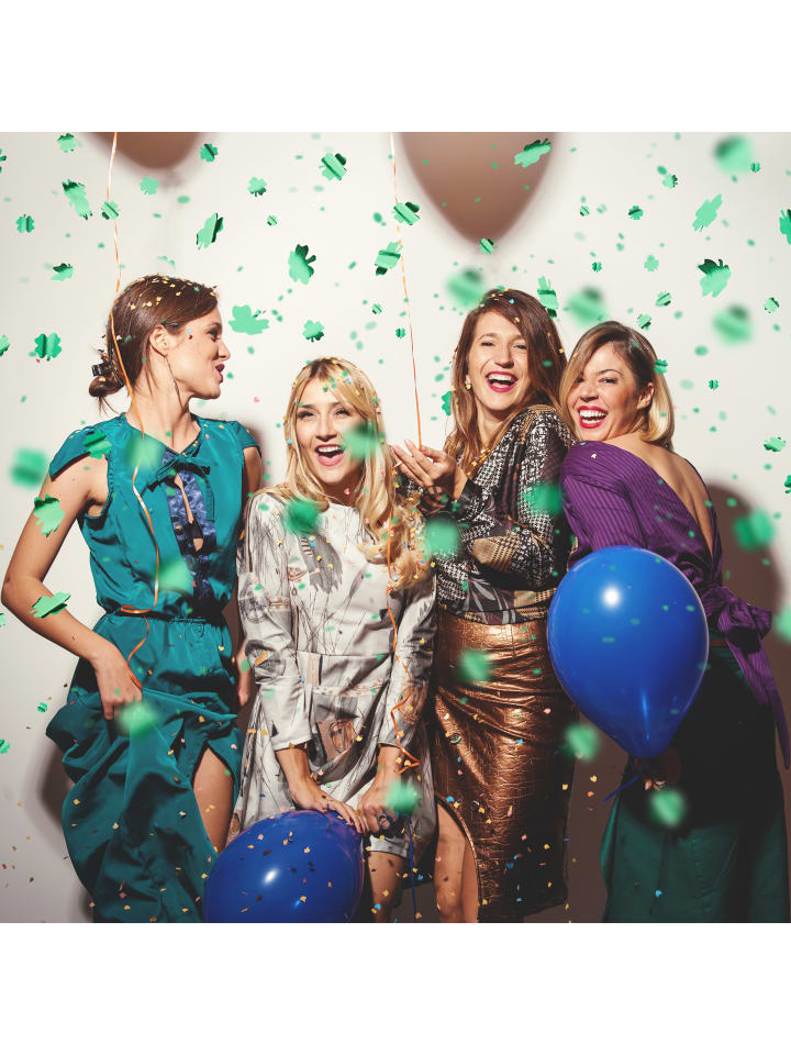 relaxdays Party Popper Kleeblatt in Grün - 40 cm günstig kaufen onesize