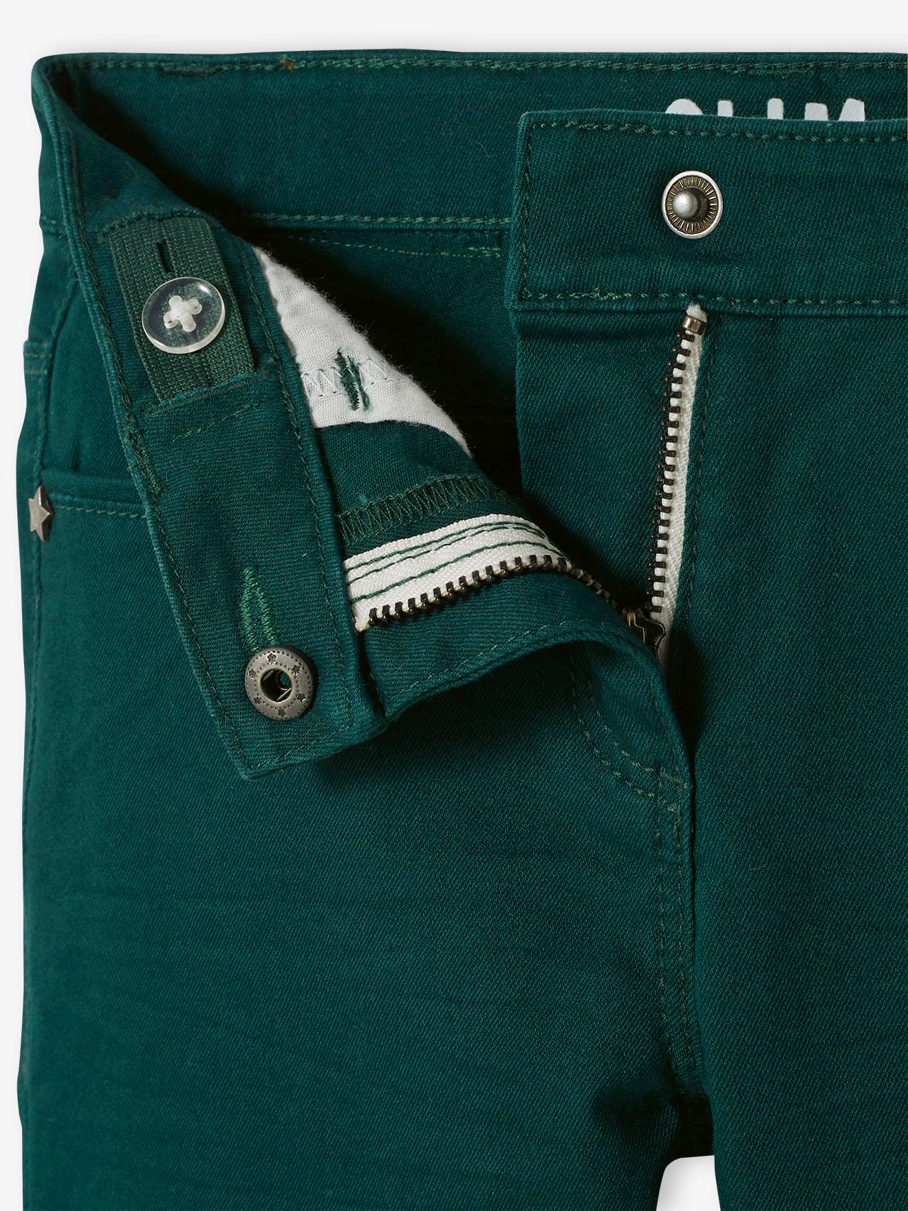 Vertbaudet Mädchen Slim-Fit-Hose, Hüftweite COMFORT - grün