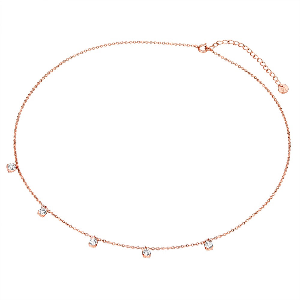 Glanzstücke München Collier en argent Argent sterling Oxyde de zirconium (CZ) en Or rose collier