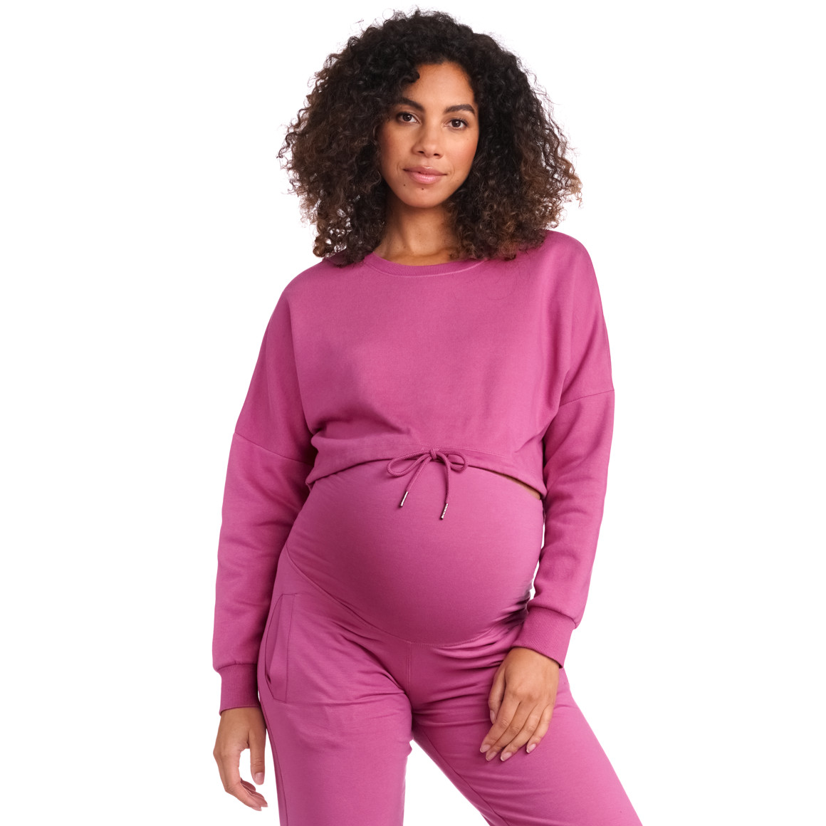 Damen Umstands-Sweatshirt im Boxy-Style