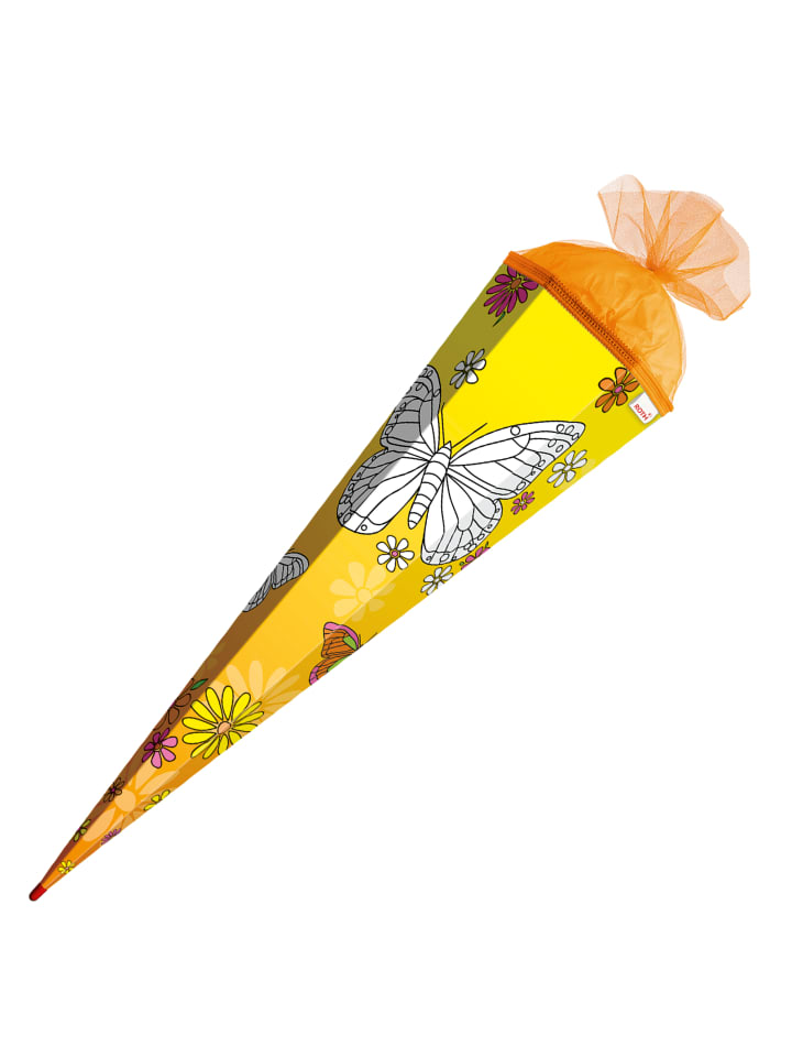 ROTH Scribble-Schultüte Schmetterling 85 cm, zum Ausmalen in Bunt günstig kaufen onesize