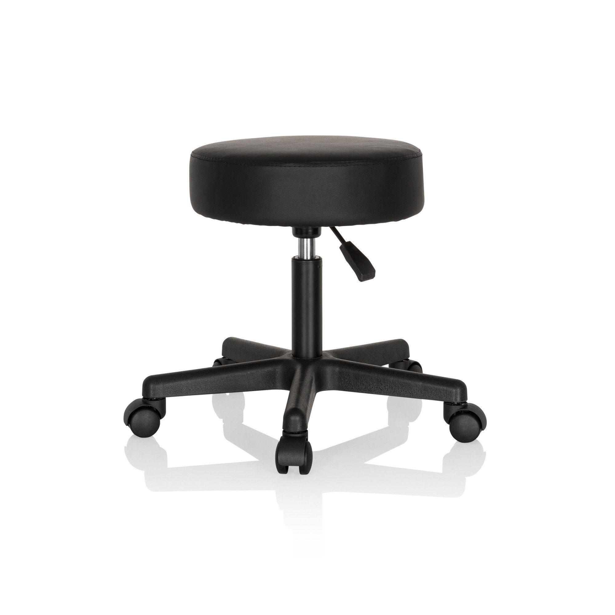 hjh OFFICE Arbeitshocker Drehhocker OPERATOR I Kunstleder ohne Armlehnen, drehbar