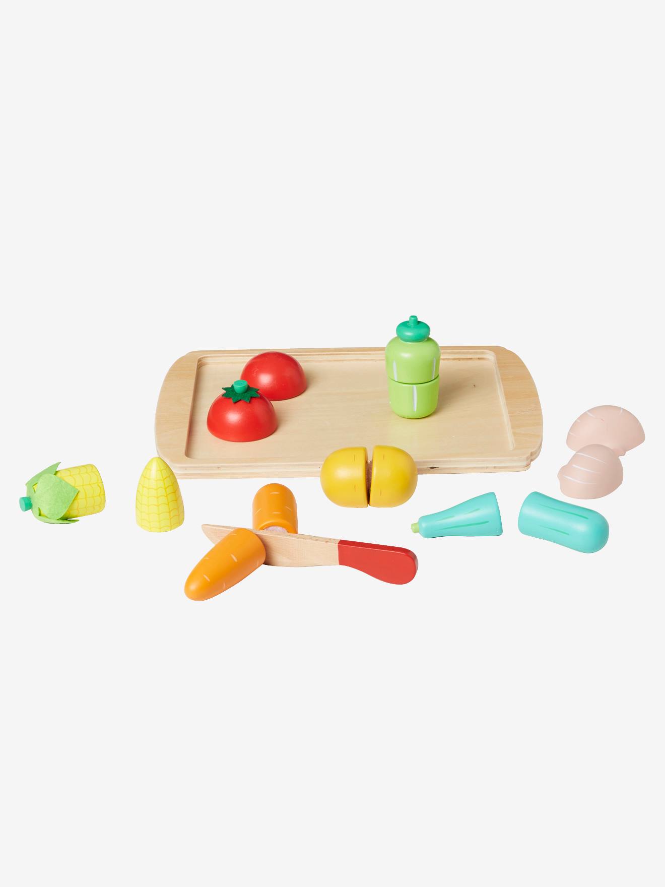 Vertbaudet Kinder Gemüse-Set aus Holz FSC - mehrfarbig