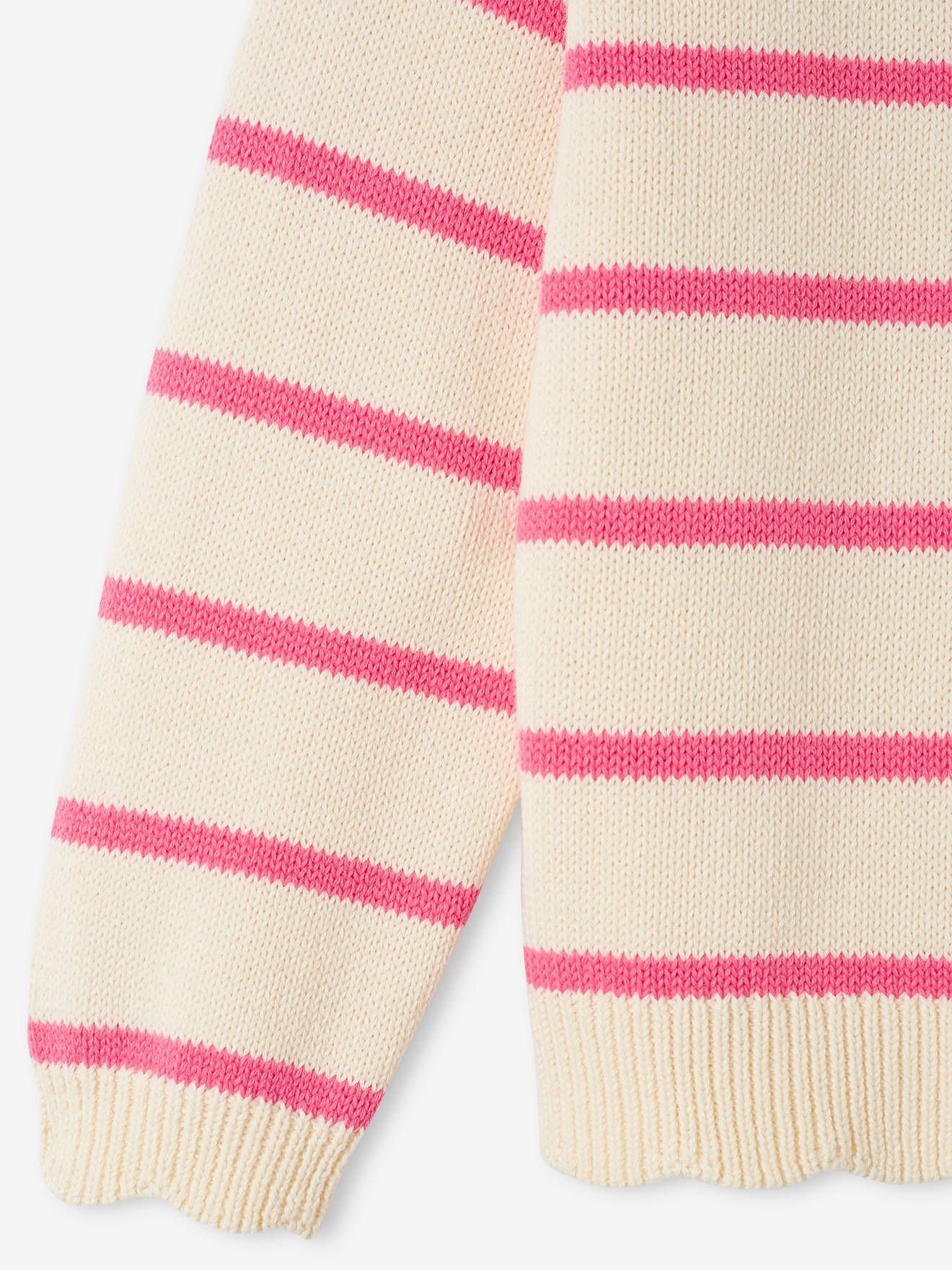 Vertbaudet Mädchen Ringelpullover - pudrig rosa