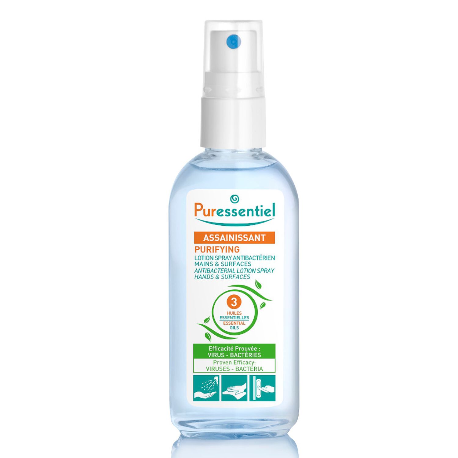 Puressentiel Assainissant Lotion Spray Antibactérien - Mains & Surface 80 ml