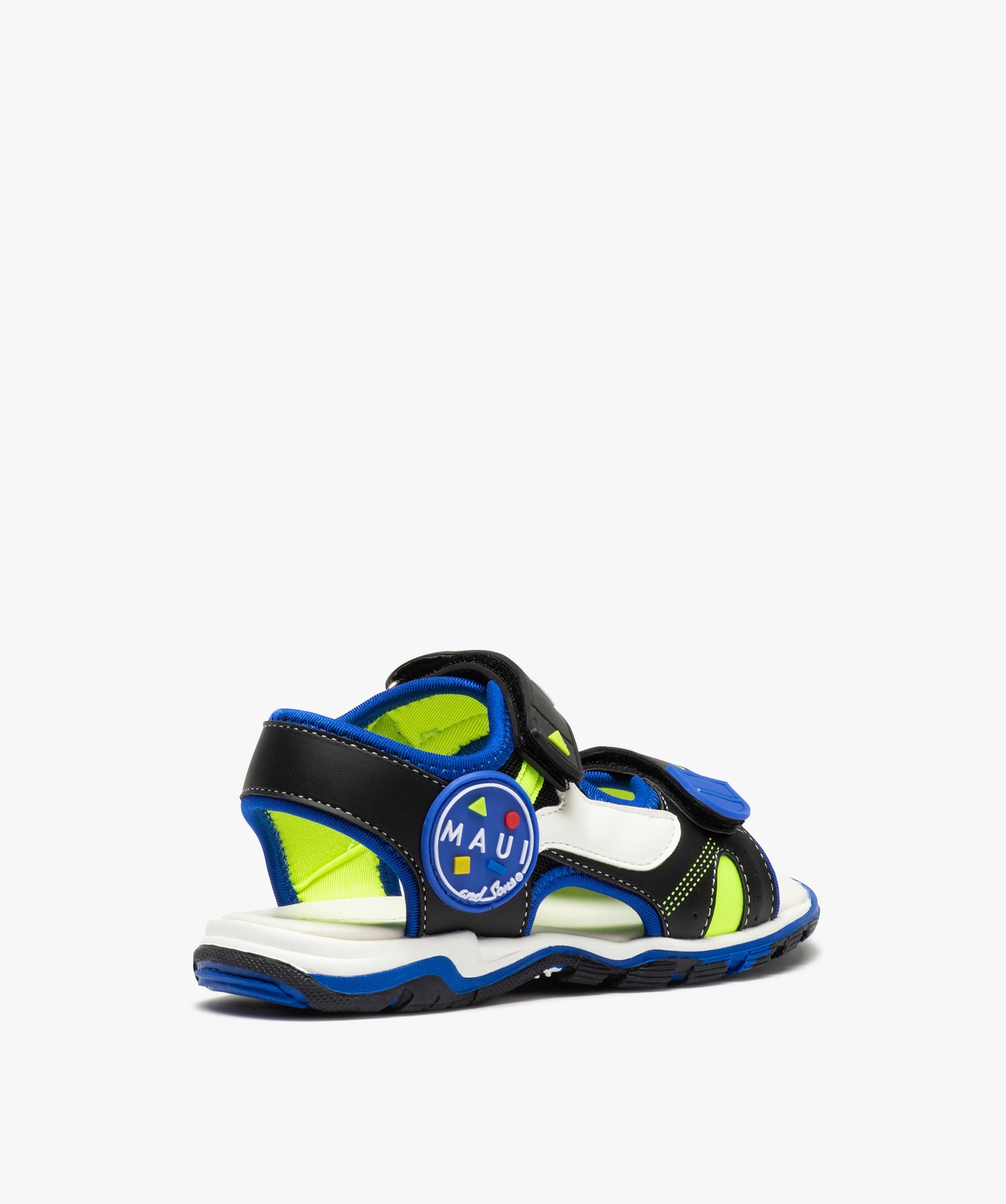 Sandales Garçon tricolores à double scratch - Maui & Sons noir | GEMO