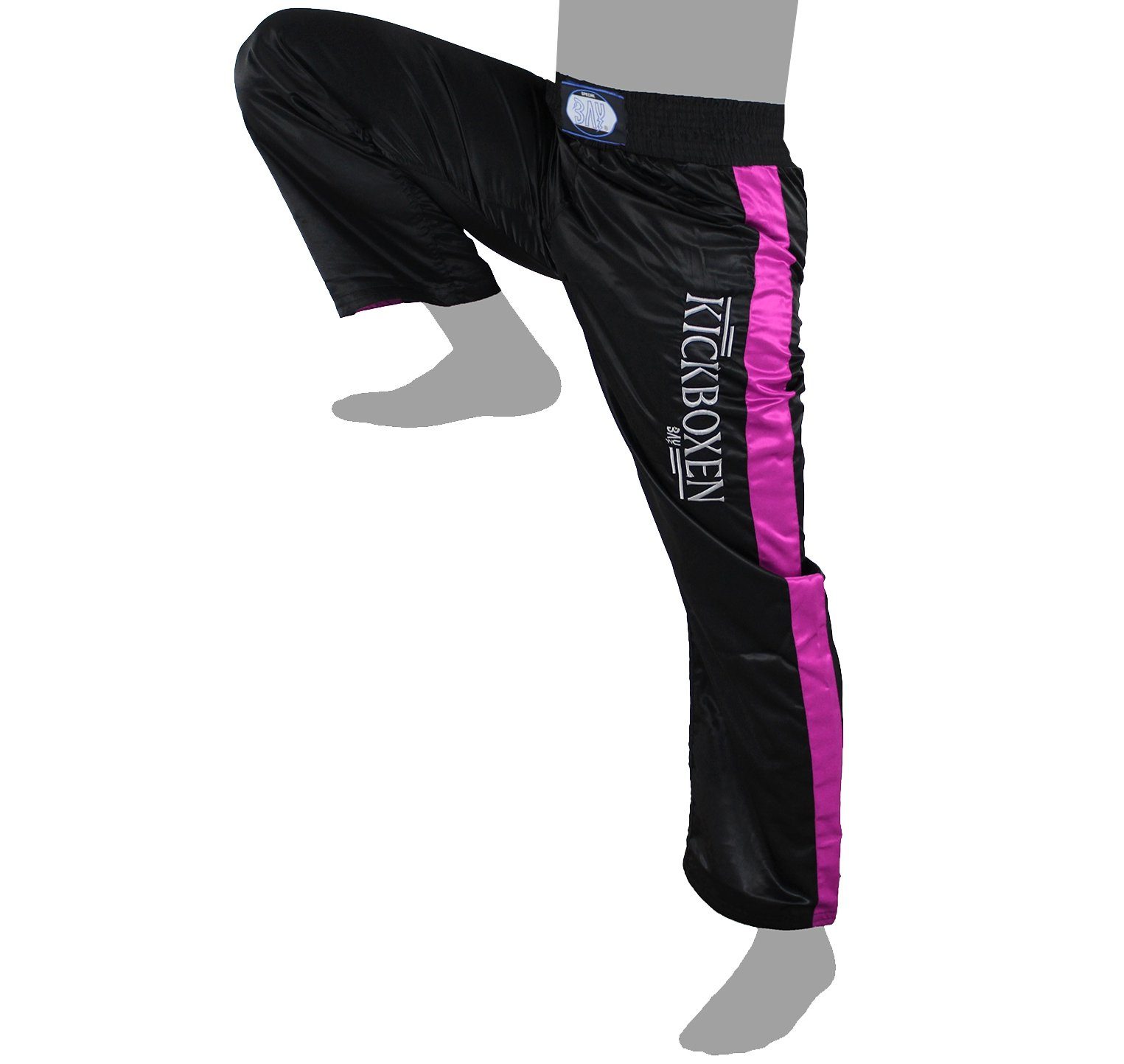 BAY-Sports Sporthose Stick Kickboxhose Hose Short Kickboxen Kampfsport schwarz pink (1-tlg) Kampfsporthose Kinder und Erwachsene