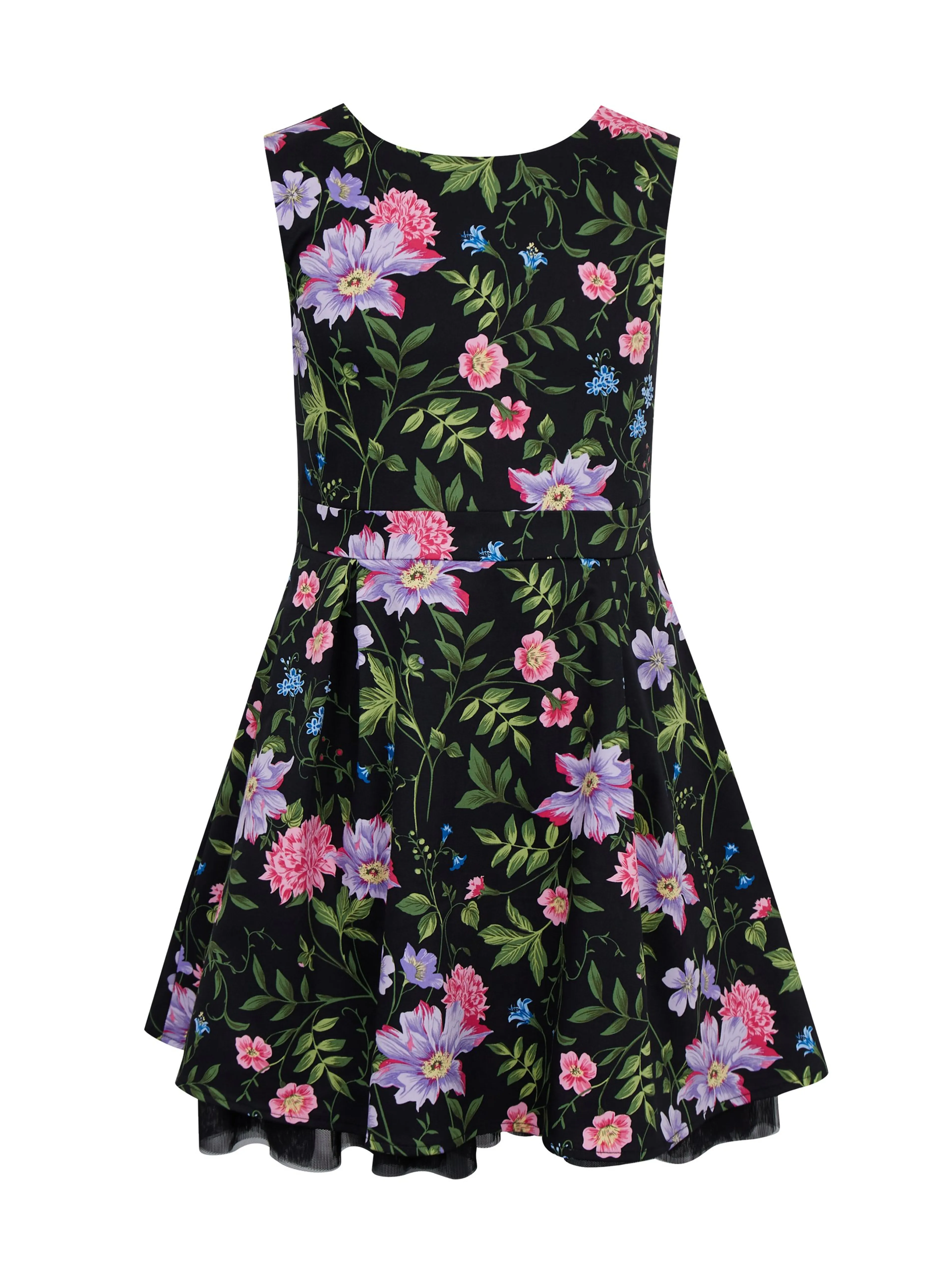 Schwarzes Blumenkleid für Mädchen ORSAY