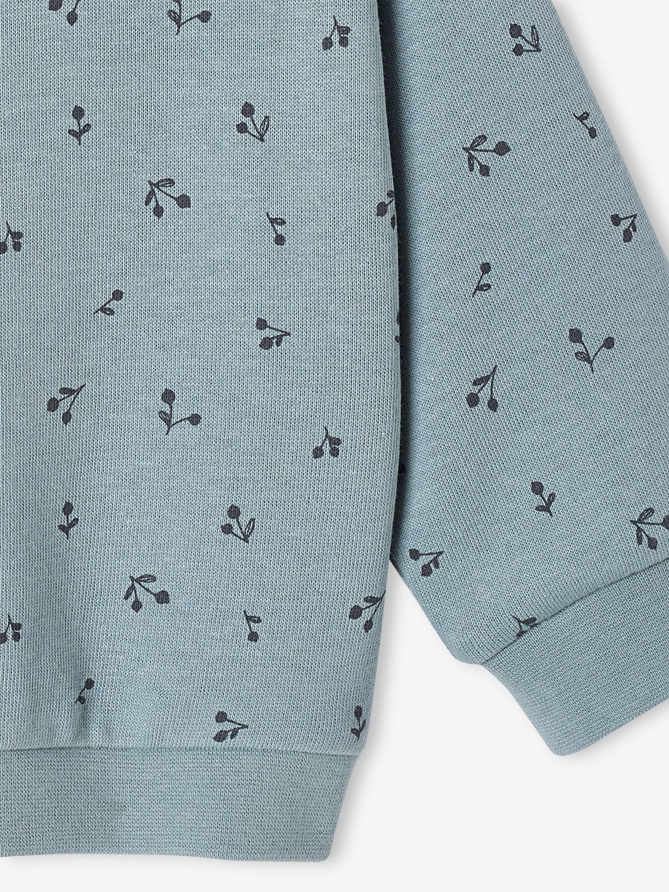 Sweat basics bébé imprimé bleu ardoise