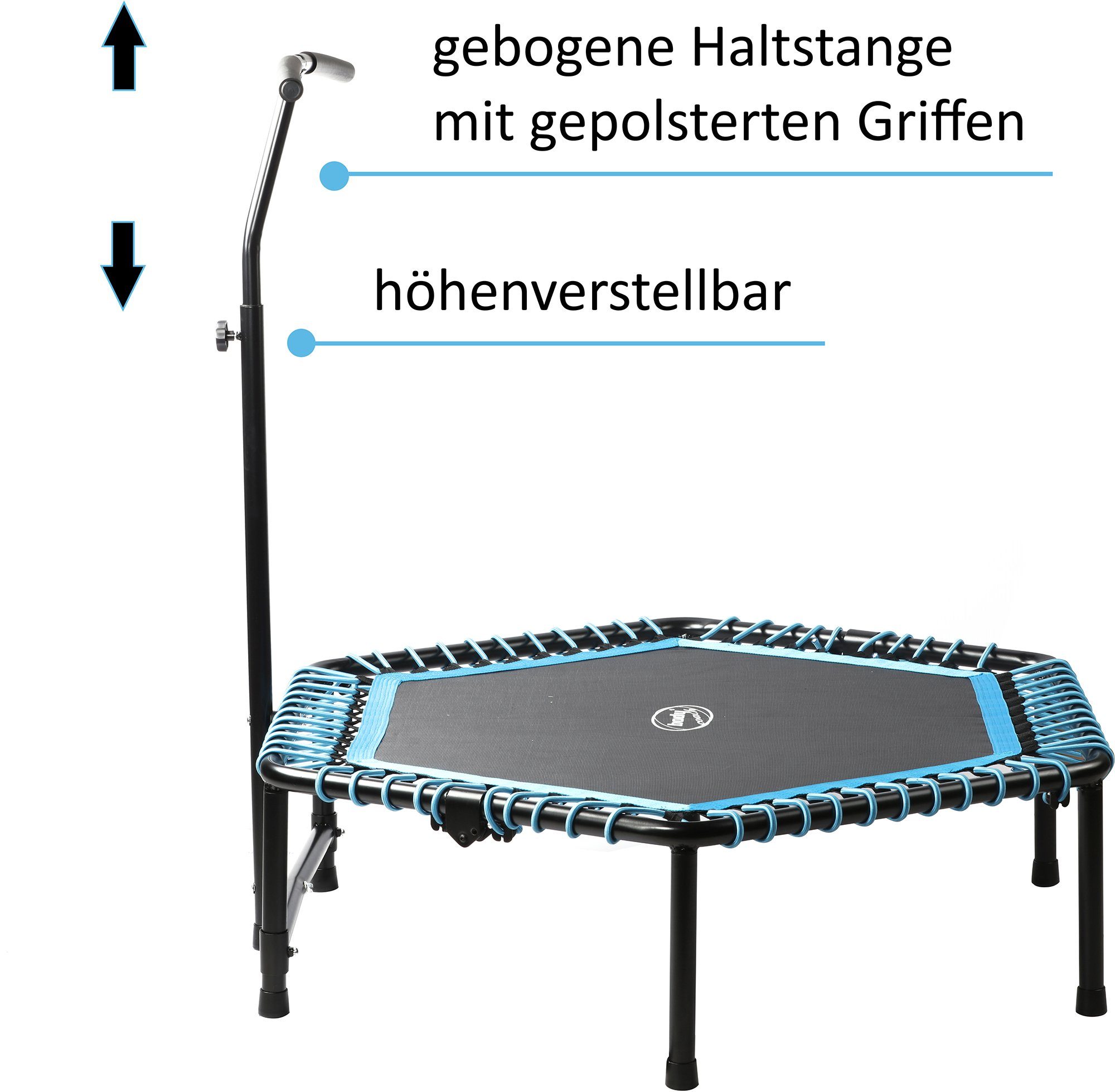 body coach Fitnesstrampolin body coach Fitness-Trampolin ÂJump & FitÂ 6-eckig, Ø 127 cm