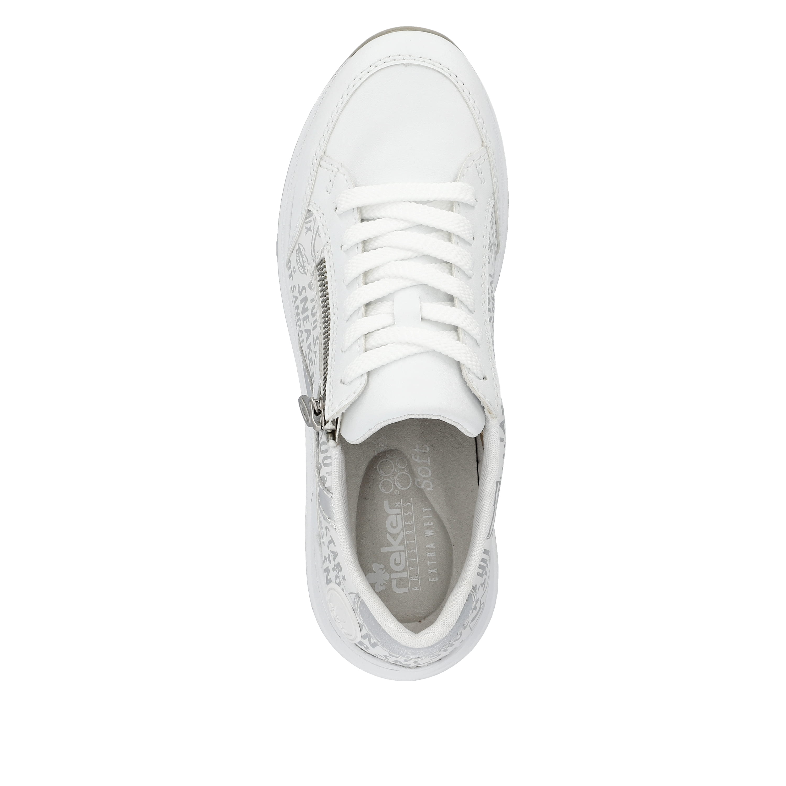 Rieker Damen Sneaker Low reinweiss