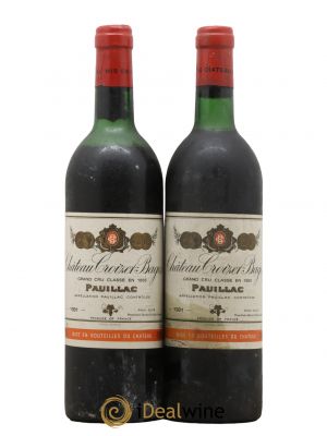 Château Croizet Bages 5ème Grand Cru Classé  1981 - Lot de 2 Bouteilles