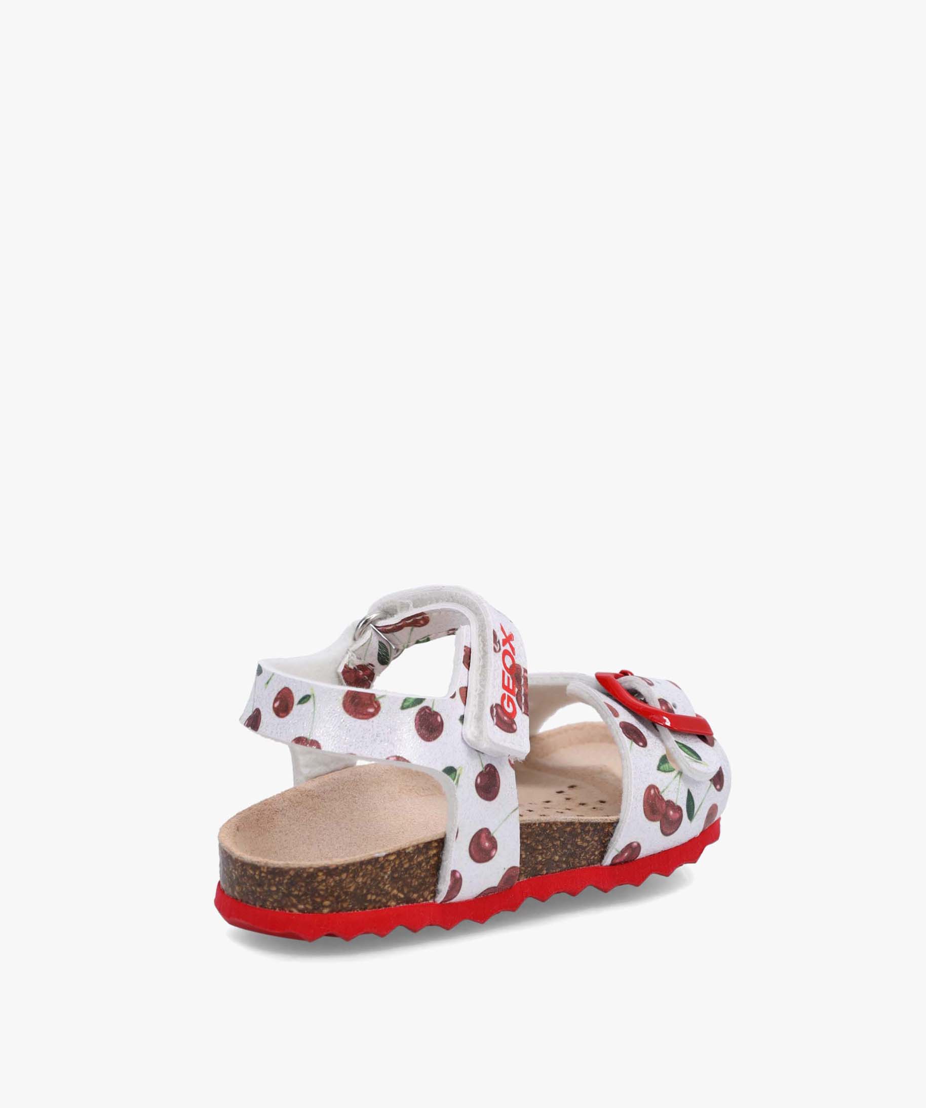 Sandales bébé fille à scratchs imprimées cerises - Geox blanc | GEMO