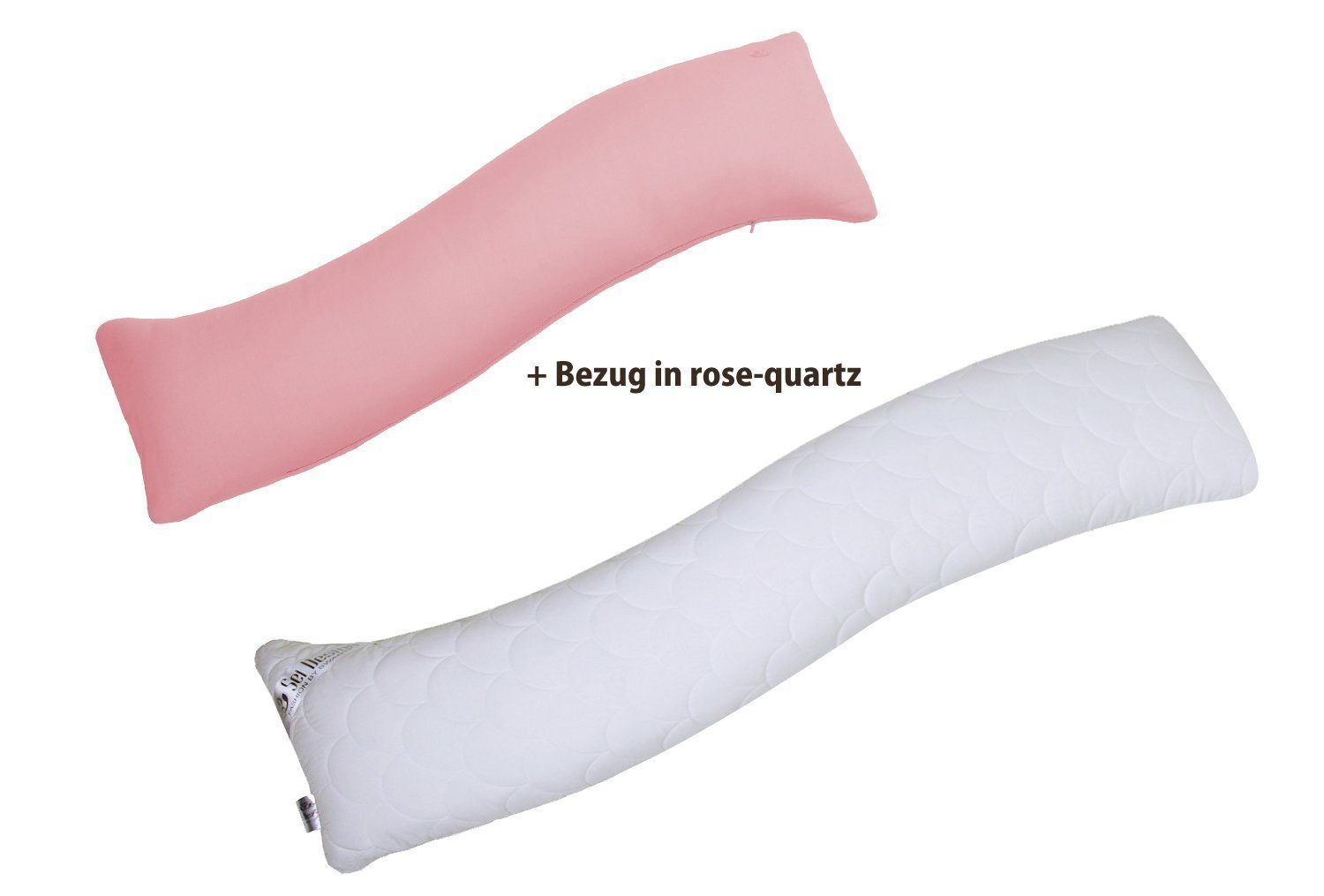 SEI Design Seitenschläferkissen WELLE 40x130 + Bezug, Spar-Set, 1-tlg., Schwangerschaftskissen Stillkissen