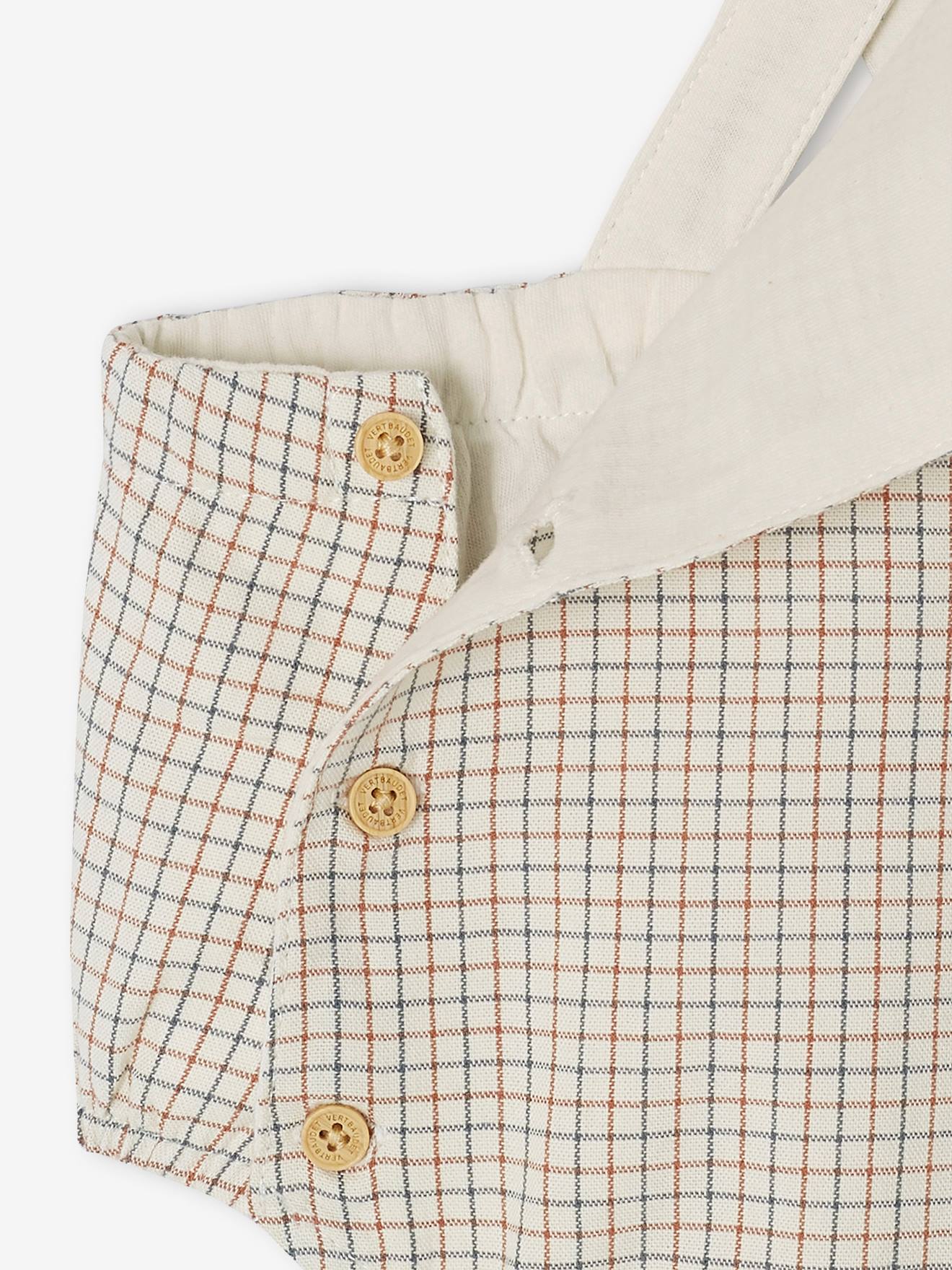 Vertbaudet Baby Latzhose, Retro-Chic - wollweiß