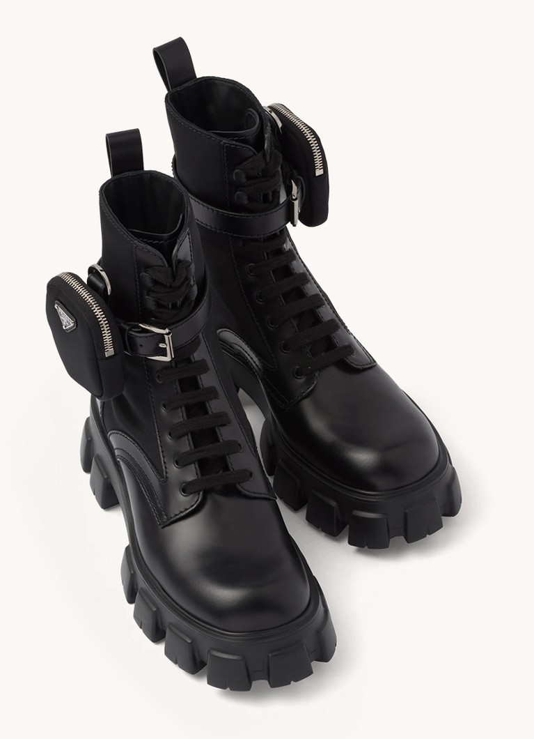 Prada  Monolith veterboot van leer