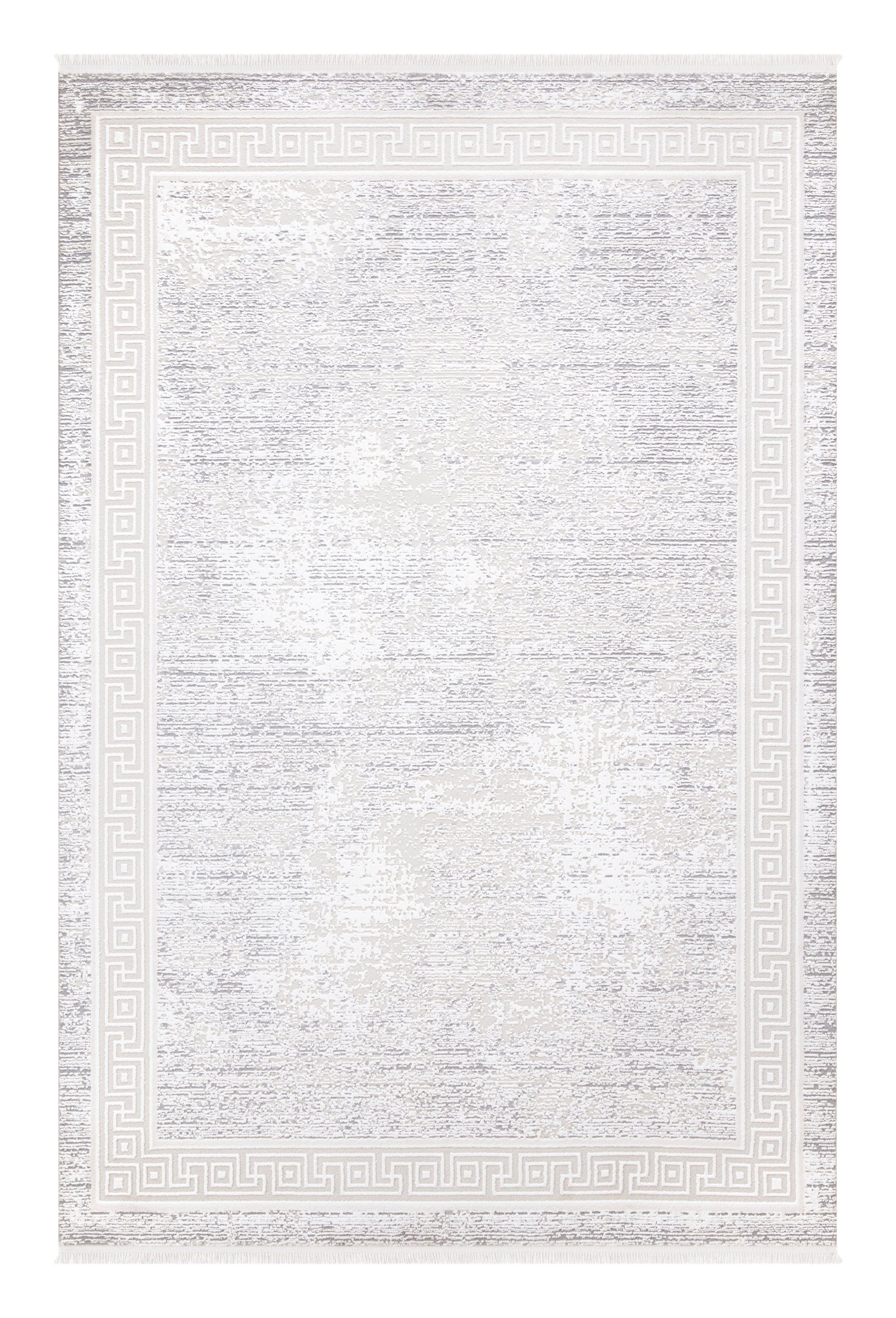 Teppich Moskau, Mozato, Rechteck, Höhe: 10 mm, Hoch-Tief Effekt, Kurzflor Teppich, Vintage Design, Jute Rückenmaterial, Modern Design, Gemustert