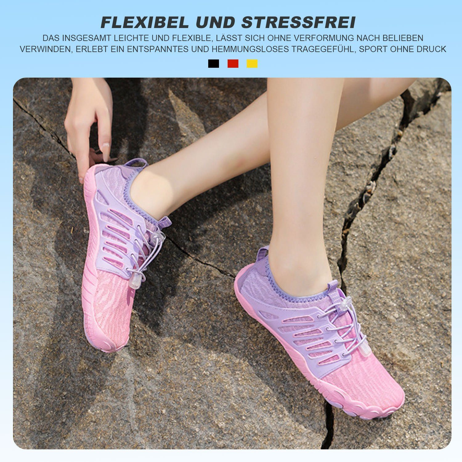 MAGICSHE Neutralschuhe Outdoor Fitnessschuhe Trailrunning-Schuhe Barfußschuh Wasserschuhe für Herren und Damen