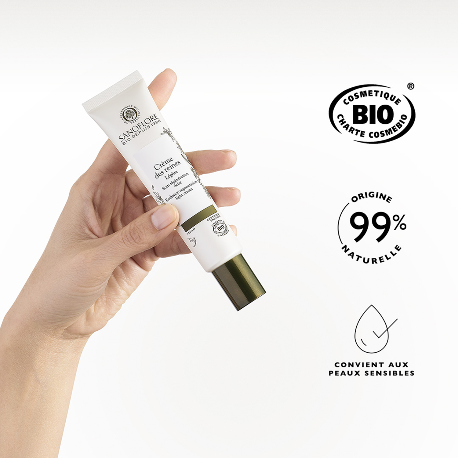 Sanoflore Crème des Reines Légère Soin de Jour Anti-âge Eclat 40 ml