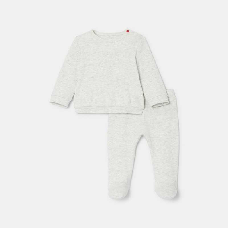 Dors-bien 2 pièces en coton bio blanc mixte Absorba