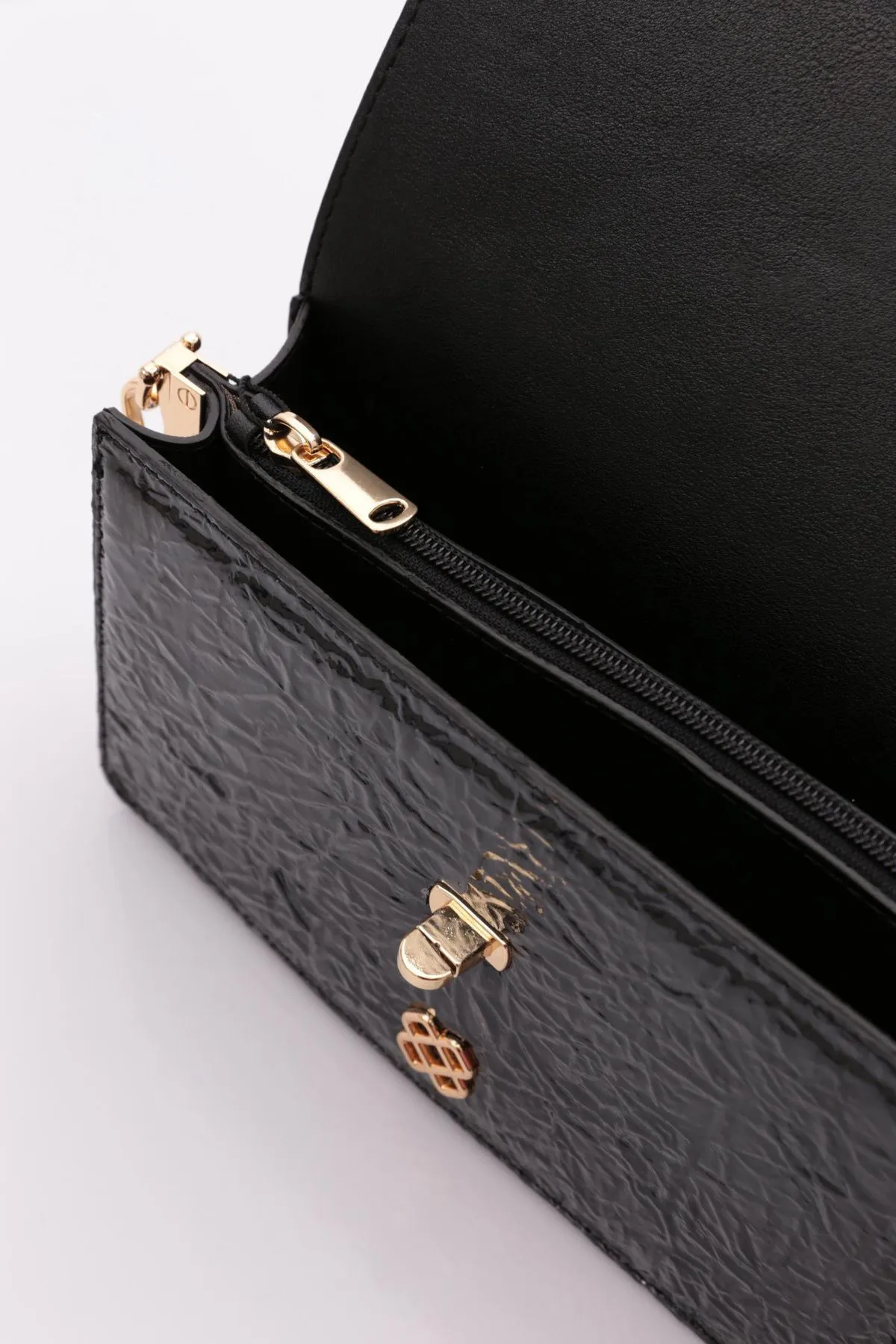 DGN  045 Mini Umhängetasche für Damen - Schwarz Matt