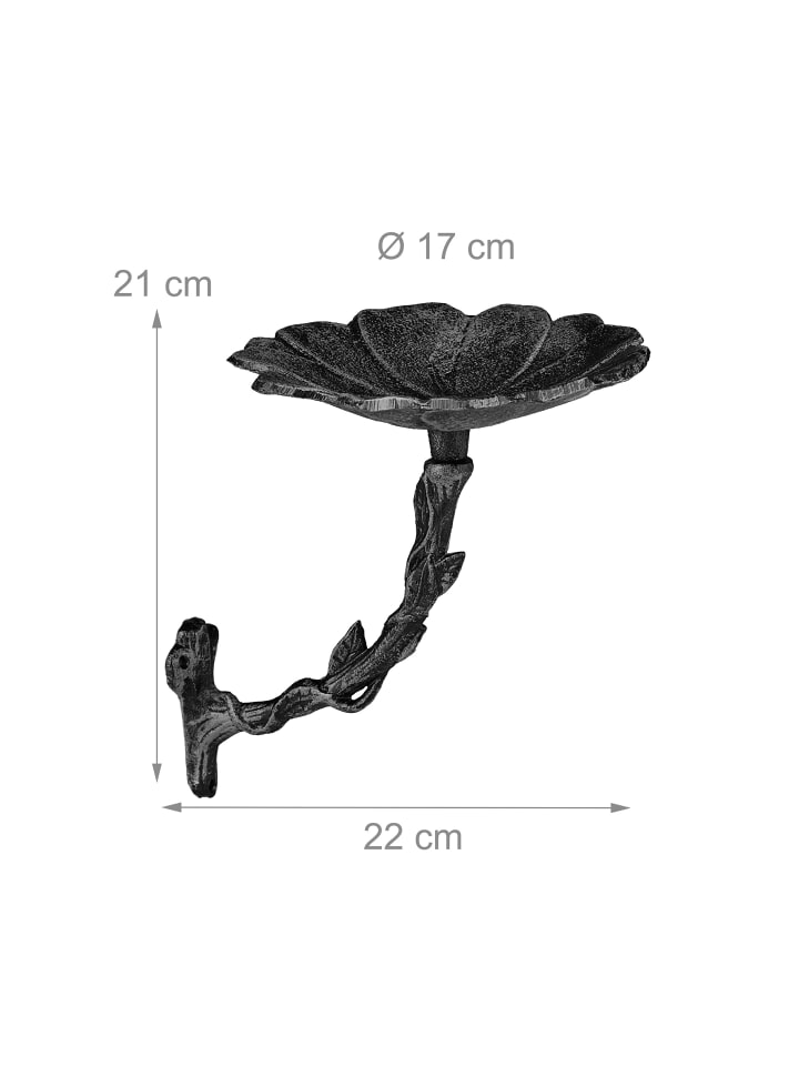 relaxdays Vogeltränke in Schwarz/ Silber günstig kaufen onesize