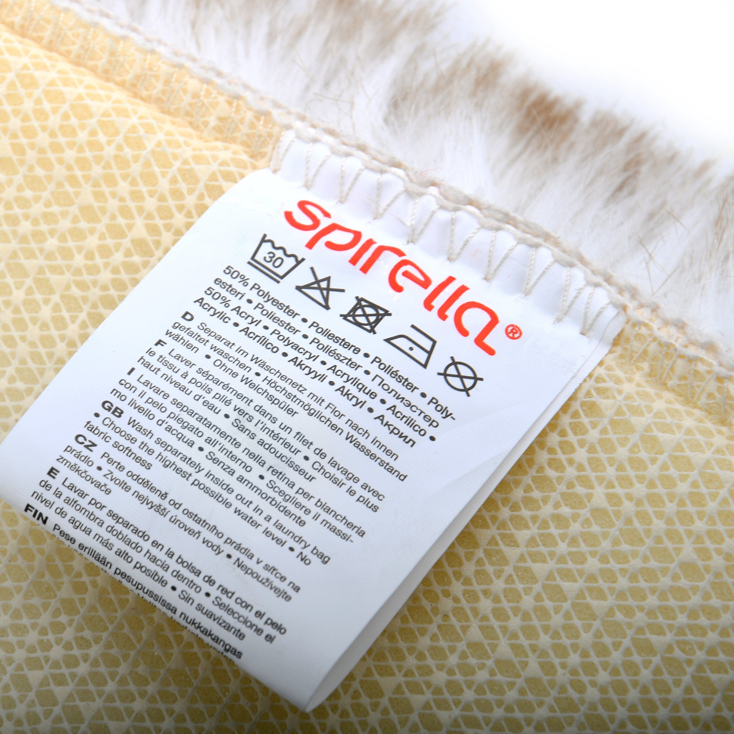 Fellteppich LISA, spirella, Lammfell-Optik, Höhe: 45 mm, Vorleger in Longhair Fell-Optik, 50% Polyester 50% Acryl, 90x60 cm