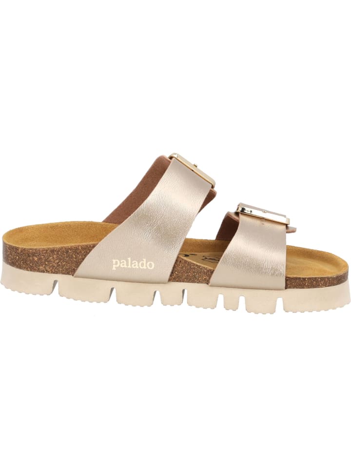 palado Pantoletten in beige metallic günstig kaufen