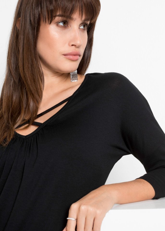 Shirt mit Detail aus nachhaltiger Viskose