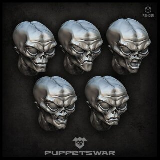 Gray Alien Heads (5)