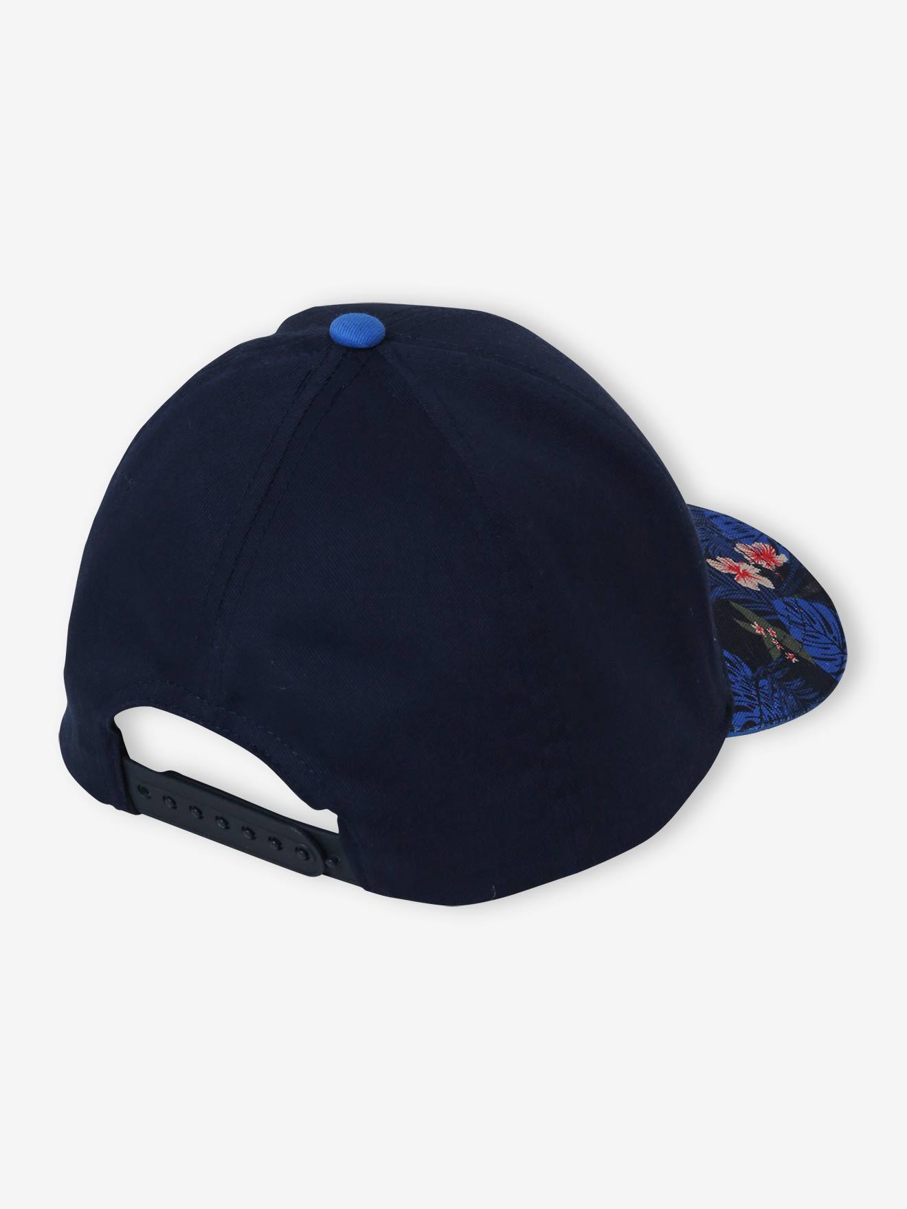 Casquette imprimée esprit tropical garçon marine