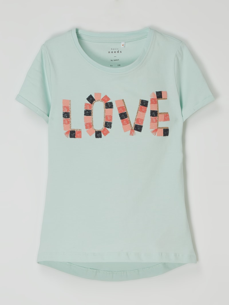 T-Shirt mit Print Modell 'Vix' in mint