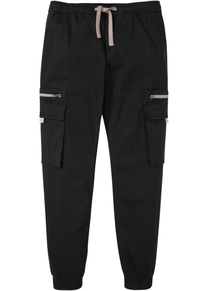 Stretch-Schlupfhose mit Cargotaschen, Regular Fit