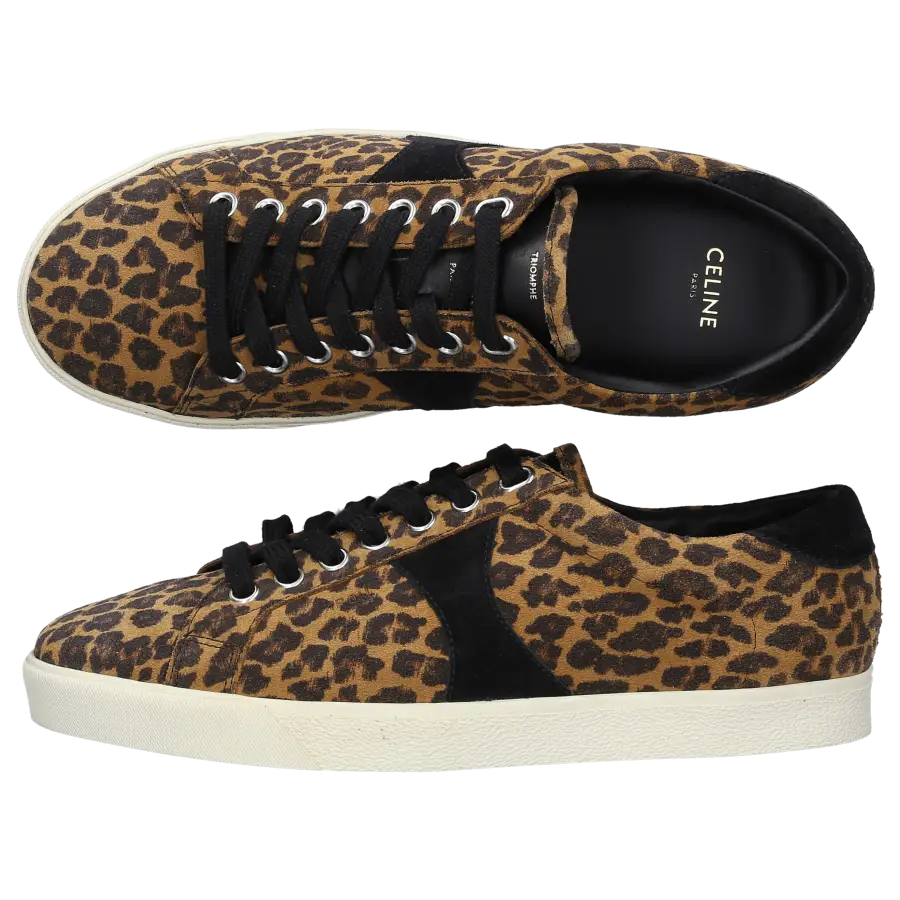Celine - Sneaker low TROLL Veloursleder Leo Print leopard - braun