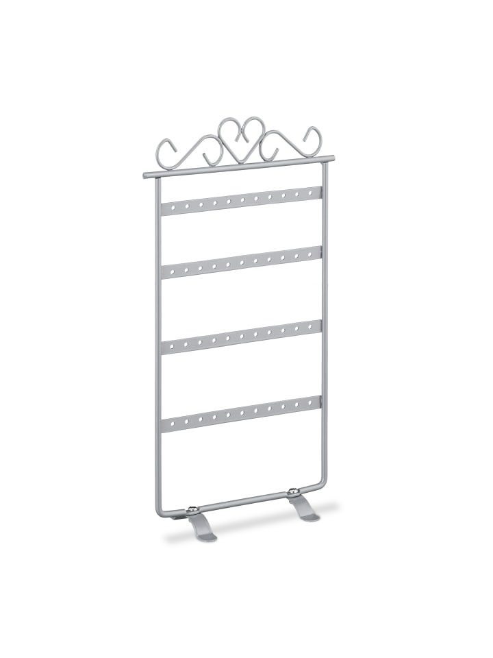 relaxdays Ohrringhalter in Silber - (B)16,5 x (H)30,5 x (T)6,5 cm günstig kaufen onesize