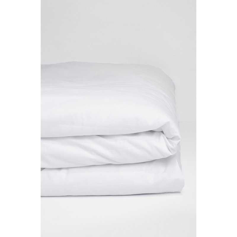 Housse de couette unie en Coton Bio pour lit 1 personne