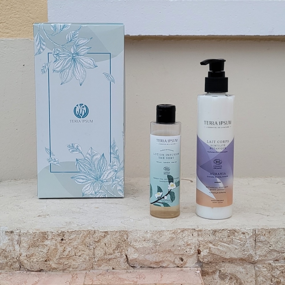 terra ipsum Coffret Instant Botanique - Lait Corps & Lotion Infusion Thé vert Lait pour le corps + Lotion tonique