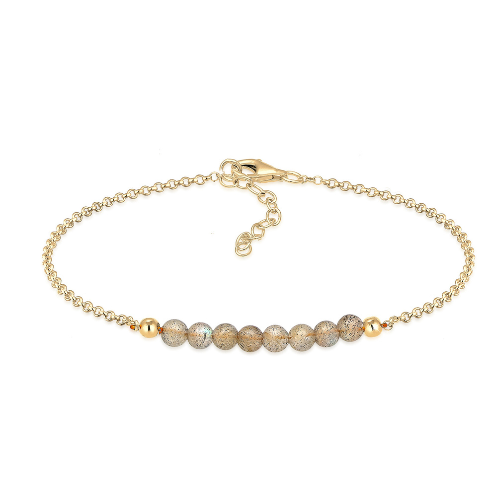 Elli Elli Bracelet Labradorit Edelstein Kugeln Trend Geo 925er Silber Bracelet
