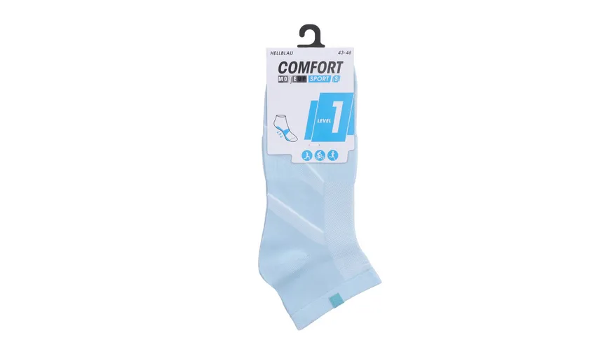 MOVE UP Unisex Sneaker Sportsocken Comfort hellblau