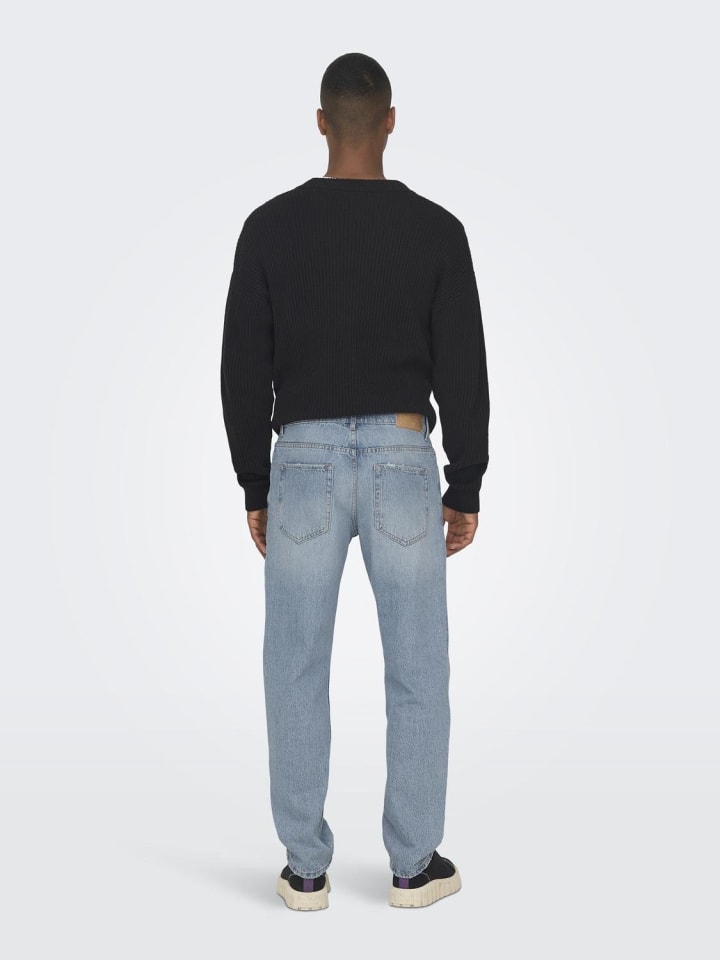 Only&Sons Jeans Regular Fit Denim Pants Straight mid Waist in Hellblau günstig kaufen