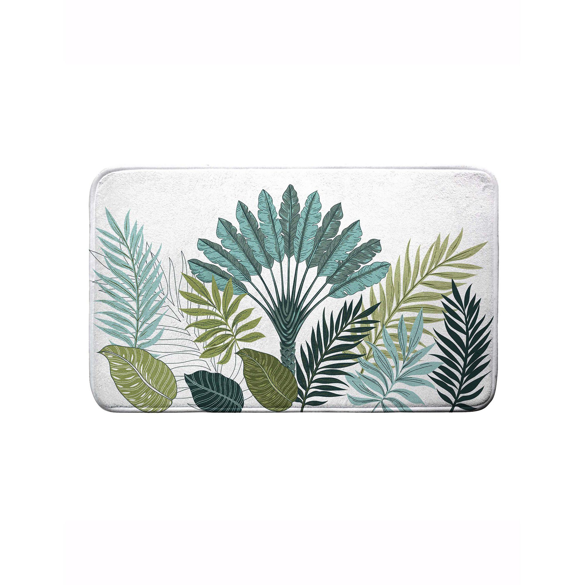 Tapis de bain motif paon