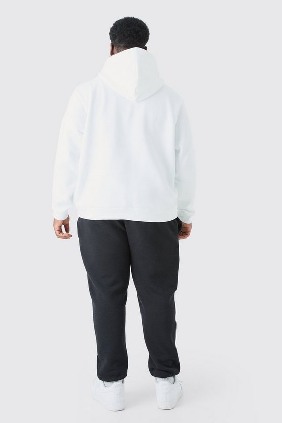 Plus Man-Dash Hoodie in Weiß