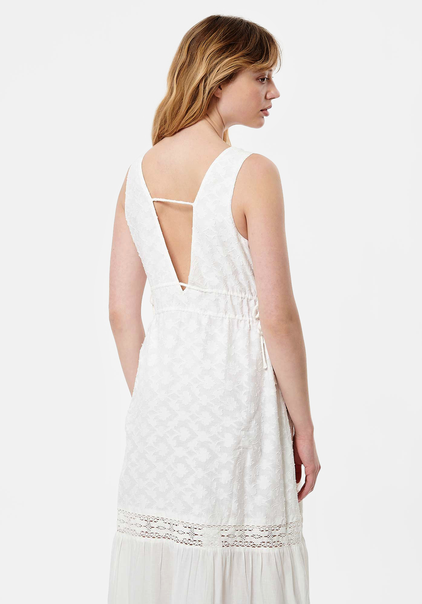 GOYAV  Robe longue blanche Femme
