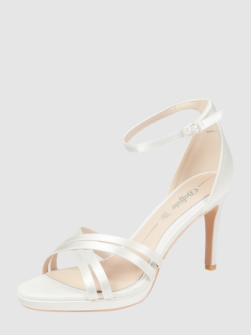 Sandalette aus Satin Modell 'Xenia' in offwhite
