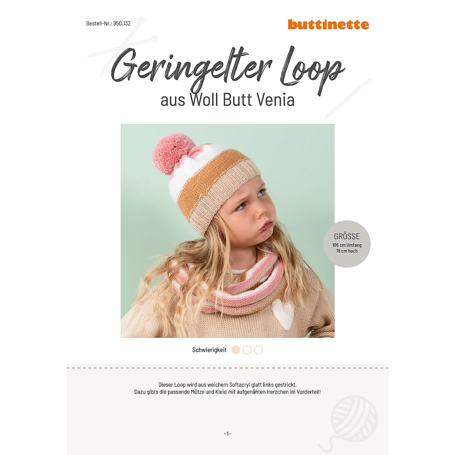 Strickanleitung – geringelter Loop aus Woll Butt Venia